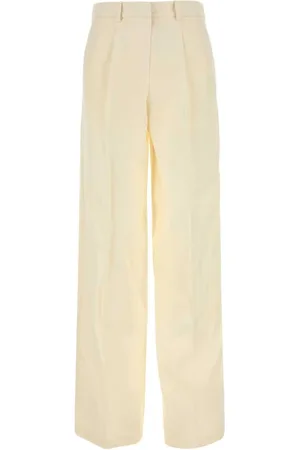MAGDA BUTRYM Bukser, Dame, , XS, Uld, Wide-leg uldblandings creme bukser