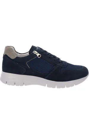 Nero Giardini Sko, Herre, Blå, 41 EU, Uld, Læder Sneakers Stilfulde Moderne Alsidige