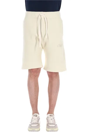 Autry Shorts, Herre, , S, Bomuld, Ivory Bermuda Shorts i bomuldsfleece