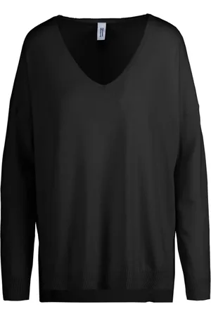 Bomboogie Strik, Dame, Sort, S, Uld, V-hals Strik Pullover