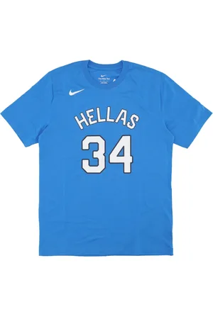 Nike Top, Herre, Blå, M, Bomuld, Giannis Antetokounmpo Grækenland Basketball Tee