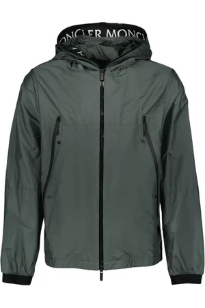 Moncler Jakke, Herre, Grøn, 2XL, Uld, Højhalset Let Jakke