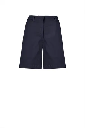 Bomboogie Shorts, Dame, Blå, M, Bomuld, Letvægts Cotton Twill Chino Bermuda Shorts