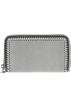 Stella McCartney Tilbehør, Dame, Grå, ONE SIZE, Suede, Falabella Chain Wallet