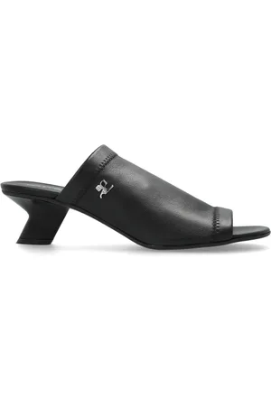 Courrèges Sko, Dame, Sort, 37 EU, Læder, Wet Stretch Mules