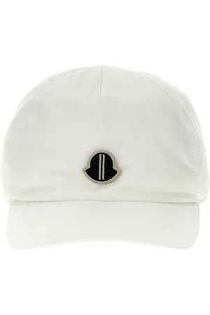 Moncler Tilbehør, Herre, Hvid, ONE SIZE, Polyester, Baseballkasket med logo patch