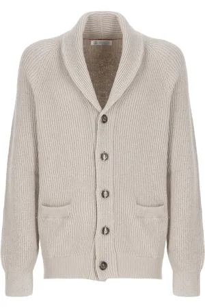 Brunello Cucinelli Strik, Herre, , S, Bomuld, Strikket Cardigan Sweater i Bomuld