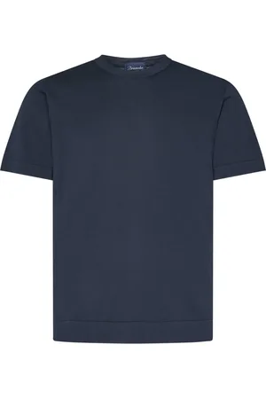 DRUMOHR Top, Herre, Blå, L, Bomuld, Blå T-shirts og Polos Letvægtsbomuld