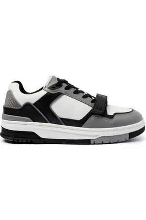 Mallet Sko, Herre, Grå, 44 EU, Læder, Carlton Strap White Black Trainers