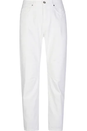 ELEVENTY Jeans, Herre, Hvid, W30, Denim, Denimbukser med afslappet pasform og læg