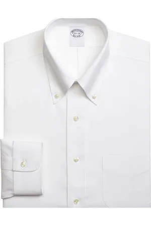 Brooks Brothers Skjorte, Herre, Hvid, 4XL, Bomuld, Regent Regular Fit Skjorte