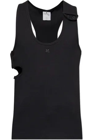 Courrèges Top, Herre, Sort, L, Bomuld, 90`er Tanktop