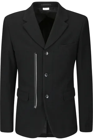 Comme des Garçons Jakke, Herre, Sort, L, Uld, Jakke med lynlåsdetaljer