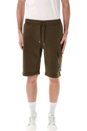 C.P. Company Shorts, Herre, Grøn, XL, Bomuld, Fleece Lens Shorts
