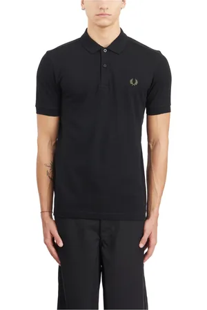 Comme des Garçons Top, Herre, Sort, S, Bomuld, Polo Shirt Collaboration Fred Perry