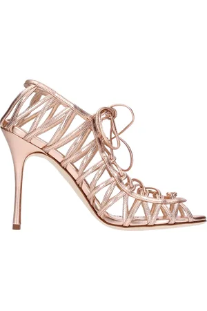 Manolo Blahnik Sko, Dame, Lyserød, 36 1/2 EU, Læder, Hamza Højhælede Sandaler
