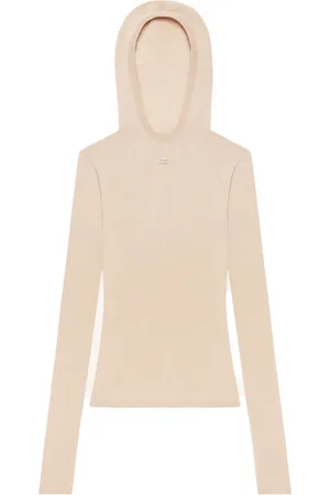 Courrèges Sweathshirts & Hoodies, Dame, , S, Uld, Strikket 2nd Skin Hættetrøje