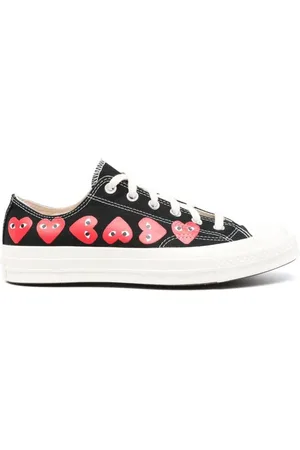 Comme des Garçons Sko, Herre, Sort, 42 1/2 EU, Canvas Sneakers