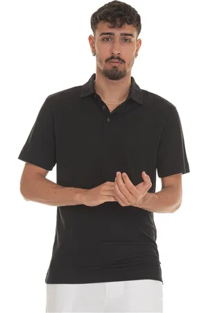 HUGO BOSS Top, Herre, Sort, S, Kortærmet poloshirt, ensfarvet med logo