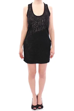 ERMANNO SCERVINO Kjole, Dame, Sort, S, Sort Mini Kjole med Blonde