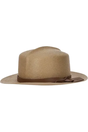 Max Mara Tilbehør, Dame, Gul, ONE SIZE, Uld, Lysbrun tekstilpapirhat