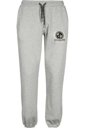 Les Deux Bukser, Herre, Grå, XL, Bomuld, Bomulds joggingbukser med logo detalje