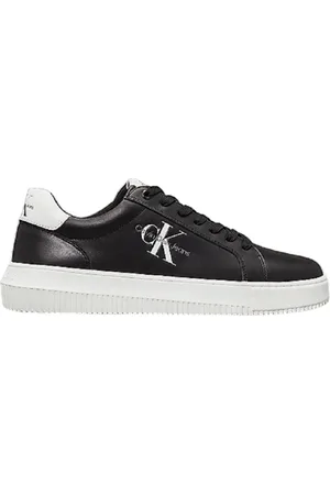 Calvin Klein Sko, Herre, Sort, 44 EU, Læder, Sorte Læder Sneakers