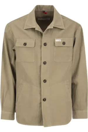 FAY Jakke, Herre, , S, Bomuld, Casual bomulds- og linnedovershirt med lommer