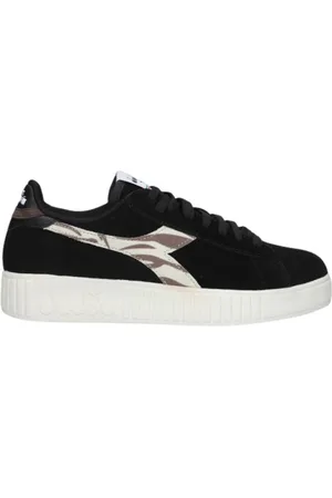 Diadora Sko, Dame, Sort, 40 EU, Suede, Game Step Suede Animalier Sneakers