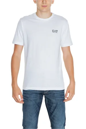 EA7 Top, Herre, Hvid, XS, Bomuld, Crew Neck T-shirt