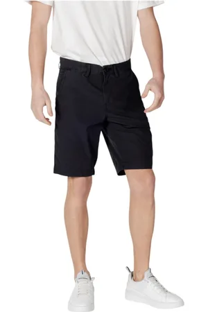 Napapijri Shorts, Herre, Sort, W31, Bomuld, Sort Bomuldsmønstrede Shorts med Lommer