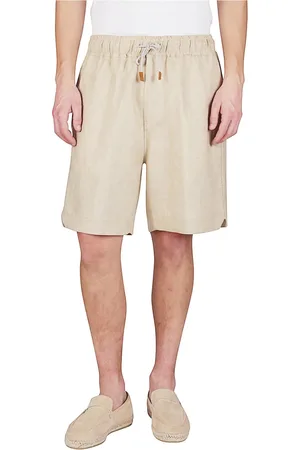 ELEVENTY Shorts, Herre, , W33, Linned, Linen Jogger Shorts