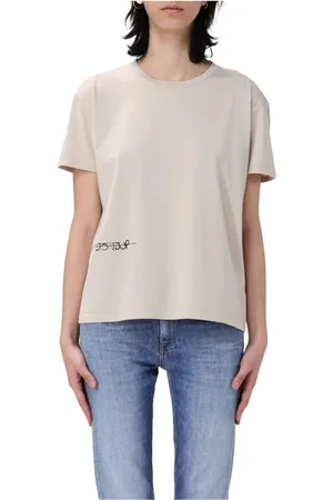 Dondup Top, Dame, , XS, Bomuld, Logo Cotton T-shirt Square Cut