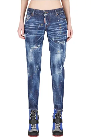 Dsquared2 Jeans, Dame, Blå, 4XS, Bomuld, Jennifer Skinny Jeans