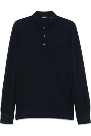 Ermenegildo Zegna Top, Herre, Blå, M, Midnatsblå Polo Sweater