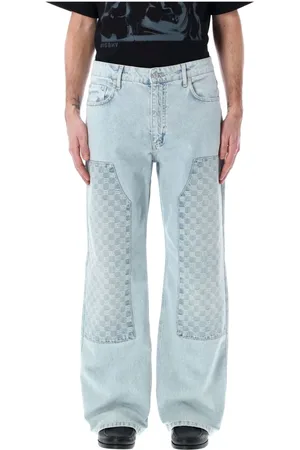 MISBHV Jeans, Herre, Blå, W33, Denim, Blegblå Monogram Tømrer Denim Bukser
