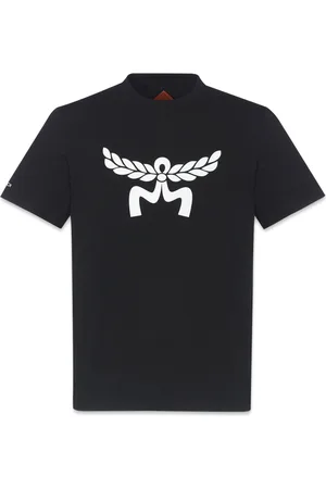 MCM Top, unisex, Sort, S, Bomuld, T-shirt med Laurel-logo lavet af bomuld