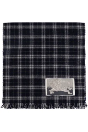 Burberry Tilbehør, unisex, Blå, ONE SIZE, Uld, Tørklæde med ternet mønster