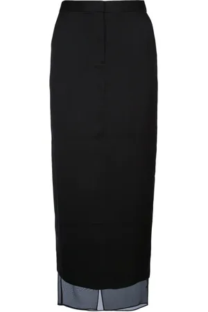 Calvin Klein Nederdel, Dame, Sort, XS, Sheer Panel Ankel Nederdel