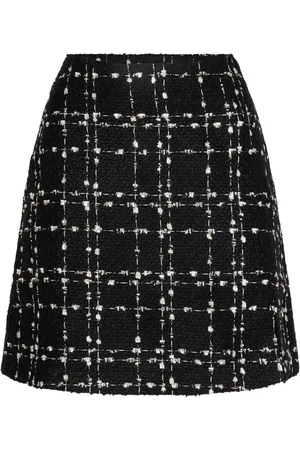Dante 6 Nederdel, Dame, Sort, XS, Tweed, Sort Bouclé Tweed Nederdel i Sort og Hvid