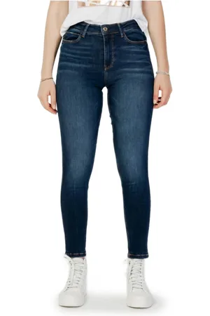 Guess Jeans, Dame, Blå, W31 L29, Bomuld, Blå Plain Skinny Jeans