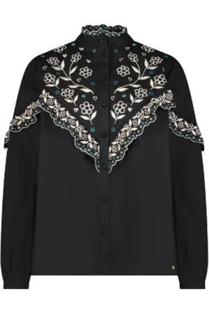 Fabienne Chapot Bluser & Skjorter, Dame, Sort, S, Bomuld, Daila Cotton Poplin Bluse