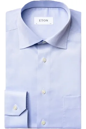 Eton Skjorte, Herre, Blå, M, Super Slim Formel Skjorte