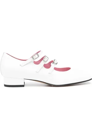 Carel Sko, Dame, Hvid, 38 EU, Læder, Laklæder Mary Jane Pumps