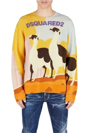 Dsquared2 Strik, Herre, Flerfarvet, L, Uld, Rundhalset strik