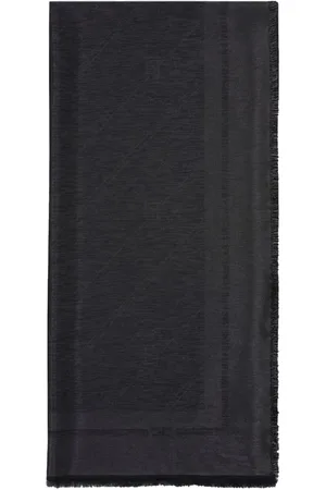 Elisabetta Franchi Tilbehør, Dame, Sort, ONE SIZE, Polyester, Lurex Tråd Stribet Tørklæde