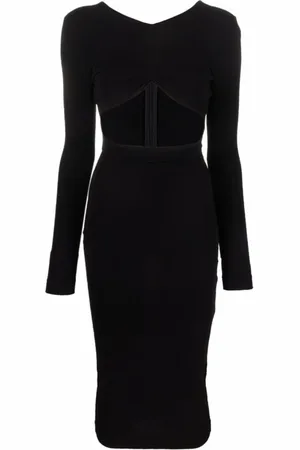 Dsquared2 Kjole, Dame, Sort, S, Uld, Vestito 900 Midi Kjole