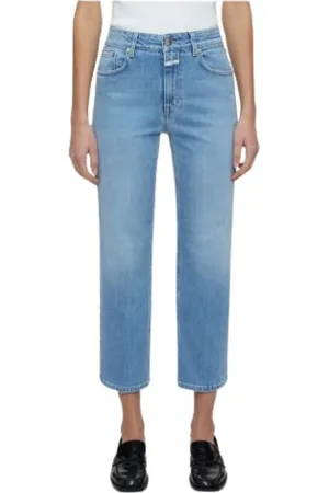 Closed Jeans, Dame, Blå, W29, Denim, Mid Denim Cropped Jeans