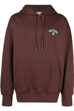 Daily paper Sweathshirts & Hoodies, Herre, Brun, S, Bomuld, Capsule Sweaters Brązowy Hoodie
