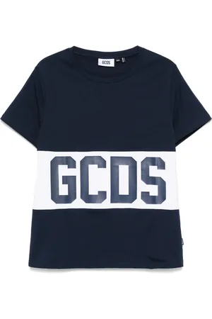 GCDS Top, Herre, Blå, L, Bomuld, Blå Bomuld T-Shirt